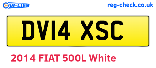 DV14XSC are the vehicle registration plates.