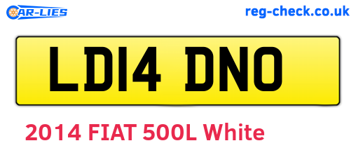 LD14DNO are the vehicle registration plates.