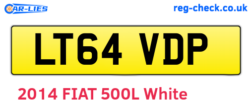 LT64VDP are the vehicle registration plates.