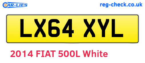 LX64XYL are the vehicle registration plates.
