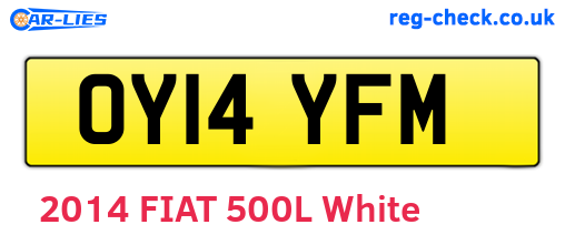 OY14YFM are the vehicle registration plates.
