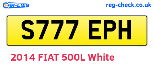 S777EPH are the vehicle registration plates.
