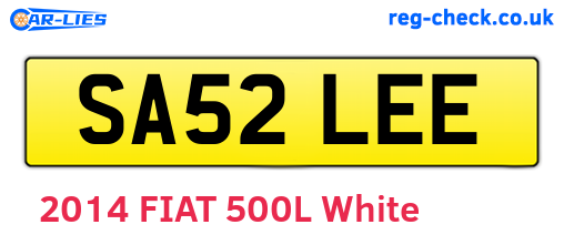 SA52LEE are the vehicle registration plates.