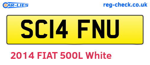 SC14FNU are the vehicle registration plates.