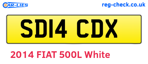 SD14CDX are the vehicle registration plates.