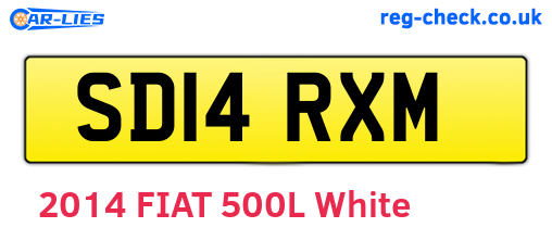 SD14RXM are the vehicle registration plates.