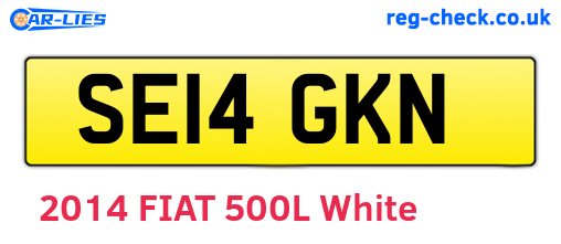 SE14GKN are the vehicle registration plates.