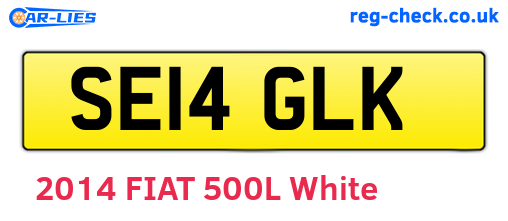 SE14GLK are the vehicle registration plates.