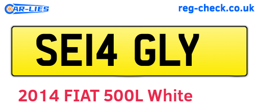 SE14GLY are the vehicle registration plates.
