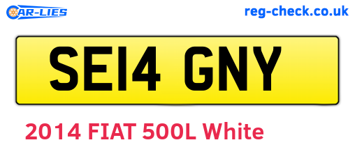 SE14GNY are the vehicle registration plates.