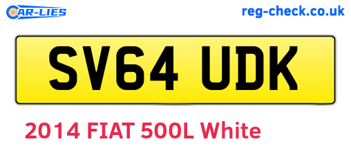 SV64UDK are the vehicle registration plates.