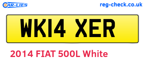 WK14XER are the vehicle registration plates.