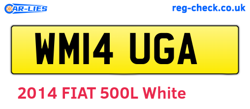 WM14UGA are the vehicle registration plates.