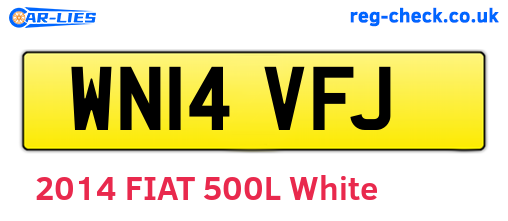 WN14VFJ are the vehicle registration plates.