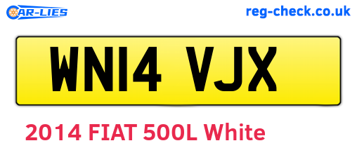 WN14VJX are the vehicle registration plates.