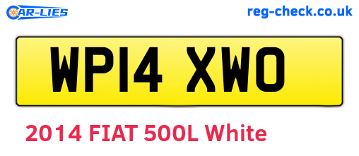 WP14XWO are the vehicle registration plates.