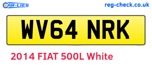 WV64NRK are the vehicle registration plates.