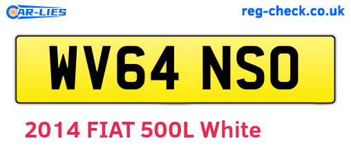 WV64NSO are the vehicle registration plates.