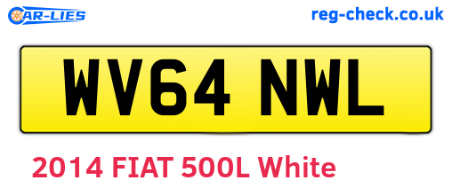 WV64NWL are the vehicle registration plates.