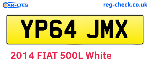 YP64JMX are the vehicle registration plates.