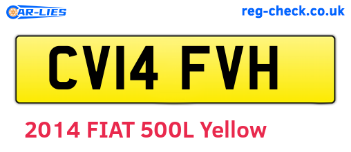 CV14FVH are the vehicle registration plates.