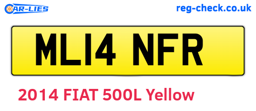 ML14NFR are the vehicle registration plates.