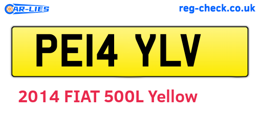 PE14YLV are the vehicle registration plates.
