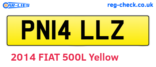 PN14LLZ are the vehicle registration plates.