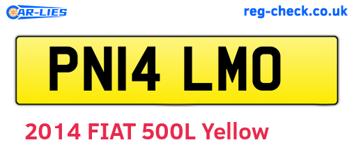 PN14LMO are the vehicle registration plates.