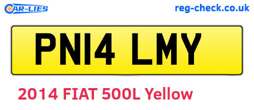 PN14LMY are the vehicle registration plates.