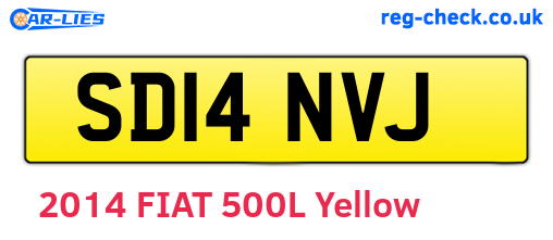 SD14NVJ are the vehicle registration plates.