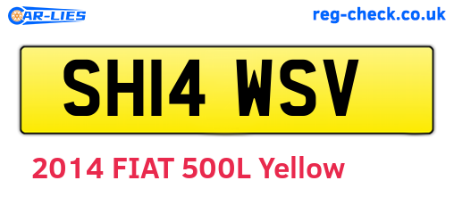 SH14WSV are the vehicle registration plates.