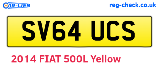 SV64UCS are the vehicle registration plates.