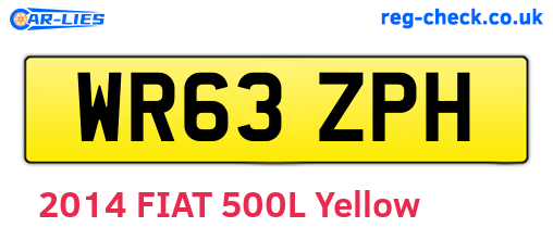 WR63ZPH are the vehicle registration plates.