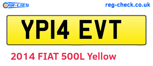 YP14EVT are the vehicle registration plates.