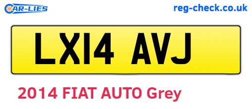 LX14AVJ are the vehicle registration plates.