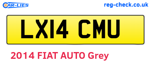LX14CMU are the vehicle registration plates.