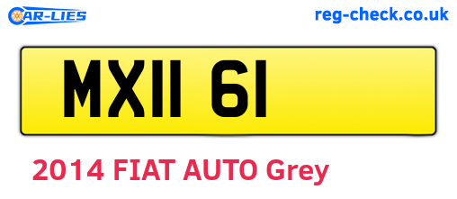 MXI161 are the vehicle registration plates.