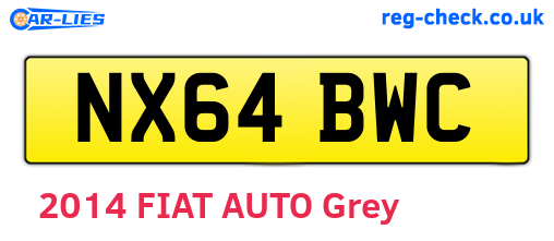 NX64BWC are the vehicle registration plates.
