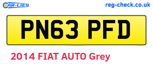 PN63PFD are the vehicle registration plates.
