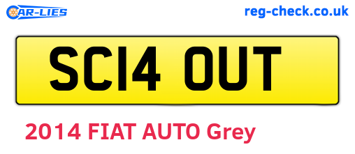 SC14OUT are the vehicle registration plates.