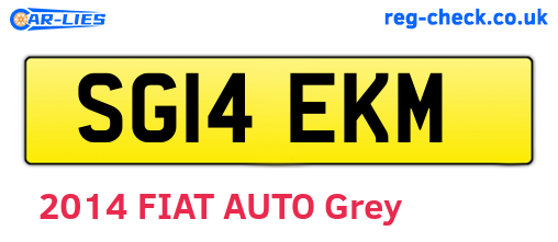 SG14EKM are the vehicle registration plates.