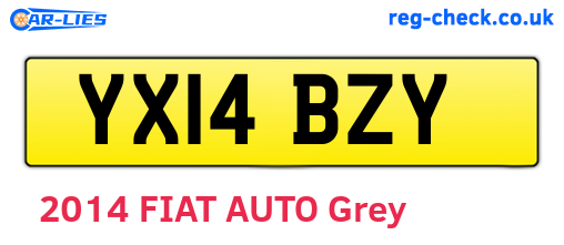 YX14BZY are the vehicle registration plates.