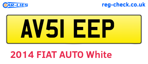 AV51EEP are the vehicle registration plates.