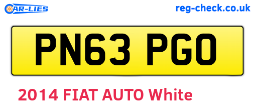 PN63PGO are the vehicle registration plates.