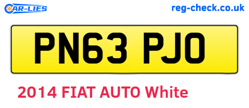 PN63PJO are the vehicle registration plates.