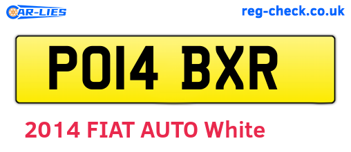 PO14BXR are the vehicle registration plates.