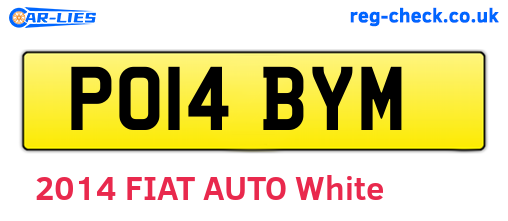 PO14BYM are the vehicle registration plates.