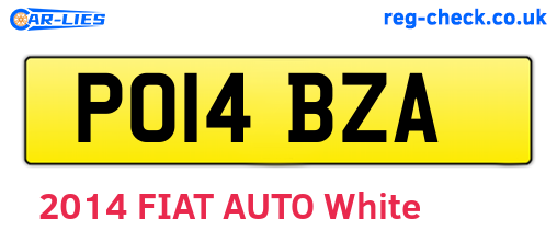 PO14BZA are the vehicle registration plates.