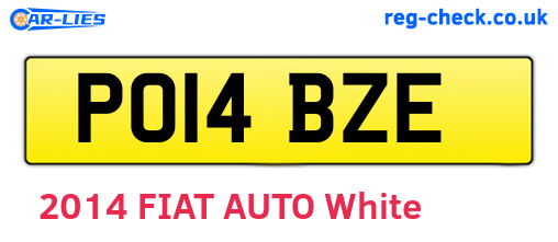 PO14BZE are the vehicle registration plates.